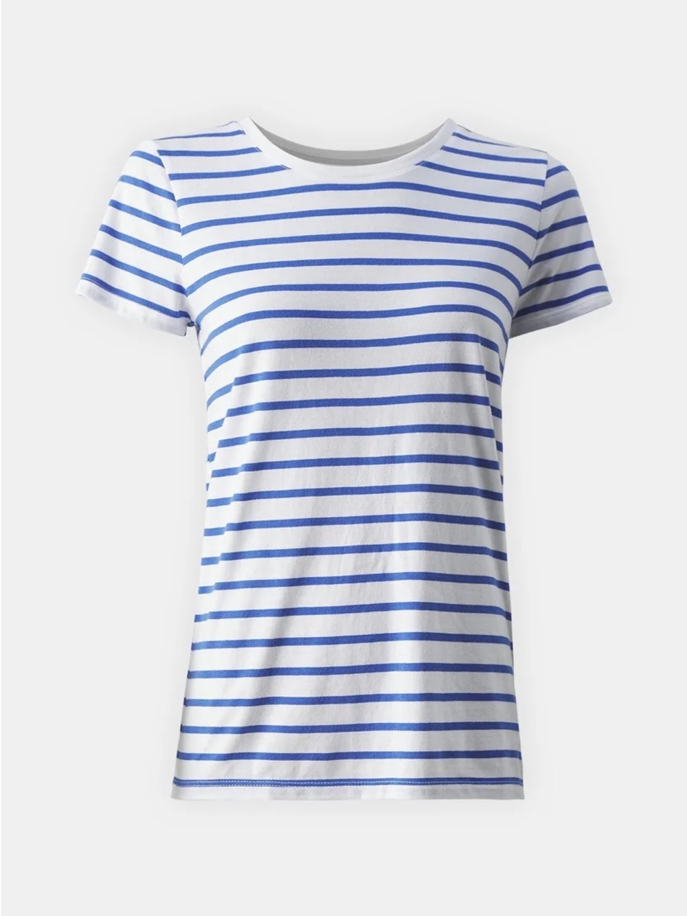 🆕 💙GAP🤍 White Tee with Blue Stripes - Short Sleeve. Size L